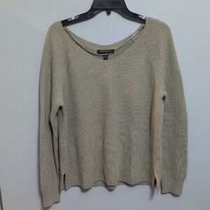 Banana Republic Knit Crop Sweater in Light Olive Green Women's Medium